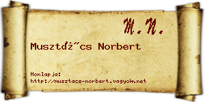 Musztács Norbert névjegykártya