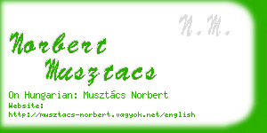 norbert musztacs business card